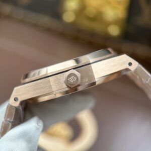 Đồng hồ Audemars Piguet Rep cao cấp Royal Oak Selfwinding Flying Tourbillon 26730 mặt xanh khói vỏ mạ vàng hồng 41mm (2)