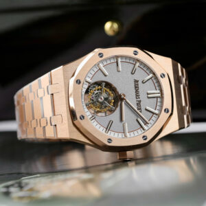 Đồng hồ Audemars Piguet Rep cao cấp Royal Oak Selfwinding Flying Tourbillon 26730OR mặt xám phun cát 41mm (2)