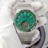 Đồng hồ Audemars Piguet Replica 11 Royal Oak Selfwinding Flying Tourbillon 26730BC mặt xanh lá viền đính đá baguette 41mm (2)