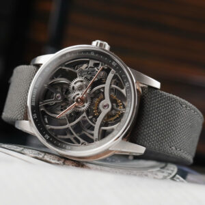 Đồng hồ Audemars Piguet Replica 11 Tourbillon Openworked 26600 dây vải màu xám 41mm (2)