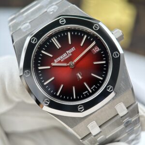 Đồng hồ Audemars Piguet Royal Oak Extra-thin Jumbo 16202 Replica 11 mặt màu đỏ đô máy cơ Thuỵ Sỹ ZF 39mm (2)