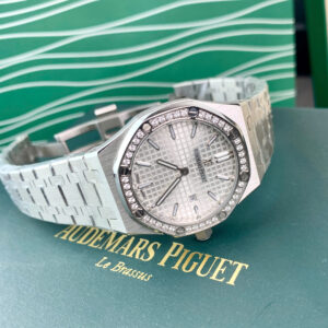 Đồng hồ Audemmars Piguet Royal Oak 15550 nữ đính đá dây kim loại fake cao cấp 34mm