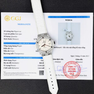 Đồng hồ Hublot Classic Fusion Fake 11 màu trắng đính moissanite HongKong 38mm (2)