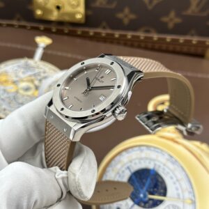 Đồng hồ Hublot Classic Fusion Rep 11 mặt nâu xám máy ETA 2892 Thuỵ Sỹ nhà máy JJZ 42mm (1)