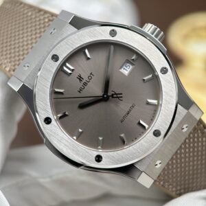 Đồng hồ Hublot Classic Fusion Rep 11 mặt nâu xám máy ETA 2892 Thuỵ Sỹ nhà máy JJZ 42mm (1)