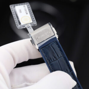 Đồng hồ Hublot Classic Fusion Rep cao cấp màu xanh dương đính moissanite HongKong 38mm (2)