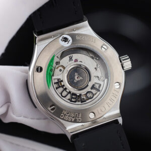Đồng hồ Hublot Classic Fusion Replica 11 màu đen đính moissanite HongKong 38mm (2)