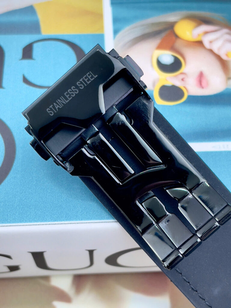 Đồng hồ Hublot Spirit Big Bang nam vỏ đen dây xám lông chuột máy cơ nhật giá rẻ 44mm