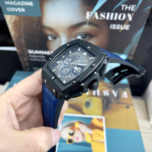 Đồng hồ Hublot Spirit Big Bang nam vỏ đen máy cơ nhật giá rẻ fake cao cấp 44mm