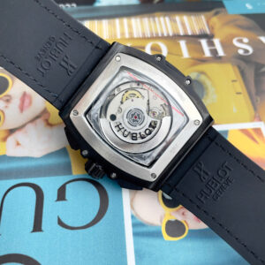 Đồng hồ Hublot Spirit Big Bang nam vỏ đen máy cơ nhật giá rẻ fake cao cấp 44mm