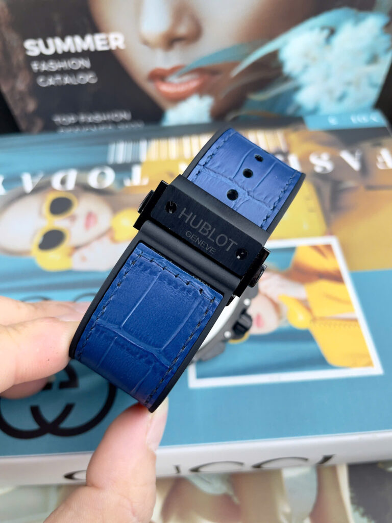 Đồng hồ Hublot Spirit Big Bang nam vỏ đen máy cơ nhật giá rẻ fake cao cấp 44mm