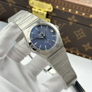 Đồng hồ Omega Constellation Replica 11 mặt xanh blue dây kim loại 38mm (2)