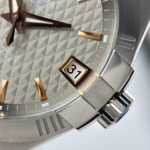 Đồng hồ Omega Constellation chế tác mặt xám dây kim loại 38mm (2)