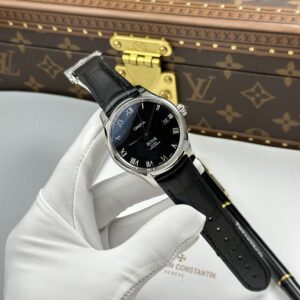 Đồng hồ Omega Replica 1 1 De Ville Co-Axial Chronometer 8500 mặt đen dây da 41mm (2)