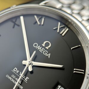 Đồng hồ Omega Replica 11 De Ville Co-Axial Chronometer 8500 mặt đen máy cơ Thuỵ Sỹ 41mm (2)