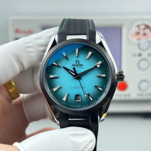 Đồng hồ Omega Seamaster Aqua Terra 150M Rep 11 mặt xanh ngọc lam dây cao su xưởng VS 41mm (2)