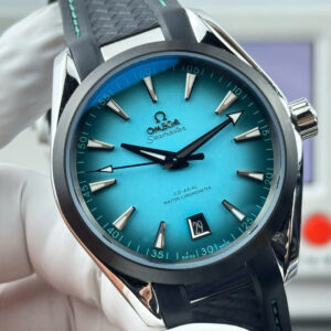 Đồng hồ Omega Seamaster Aqua Terra 150M Rep 11 mặt xanh ngọc lam dây cao su xưởng VS 41mm (2)