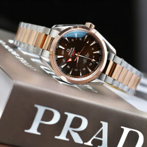 Đồng hồ Omega Seamaster Aqua Terra GMT Rep 11 mặt nâu chocolate dây kim loại xưởng VS 41 (2)