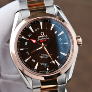 Đồng hồ Omega Seamaster Aqua Terra GMT Rep 11 mặt nâu chocolate dây kim loại xưởng VS 41 (2)