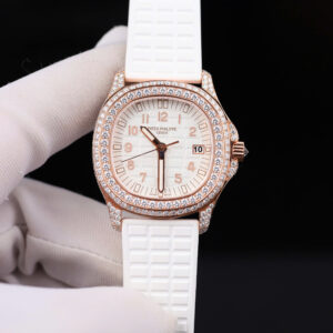 Đồng hồ Patek Philippe Aquanaut 5067 chế tác vỏ bọc vàng 18K đính full moissanite 35 (2)