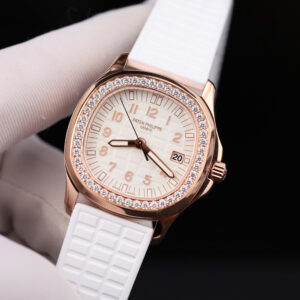 Đồng hồ Patek Philippe Aquanaut 5067 chế tác vỏ bọc vàng 18K viền đính moissanite 35 (2)