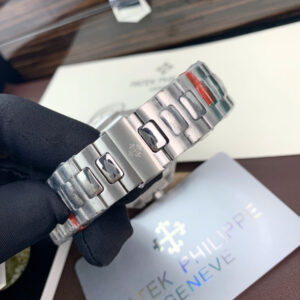 Đồng hồ Patek Philippe Cubitus nam mặt trắng máy cơ nhật giá rẻ fake 11 45mm