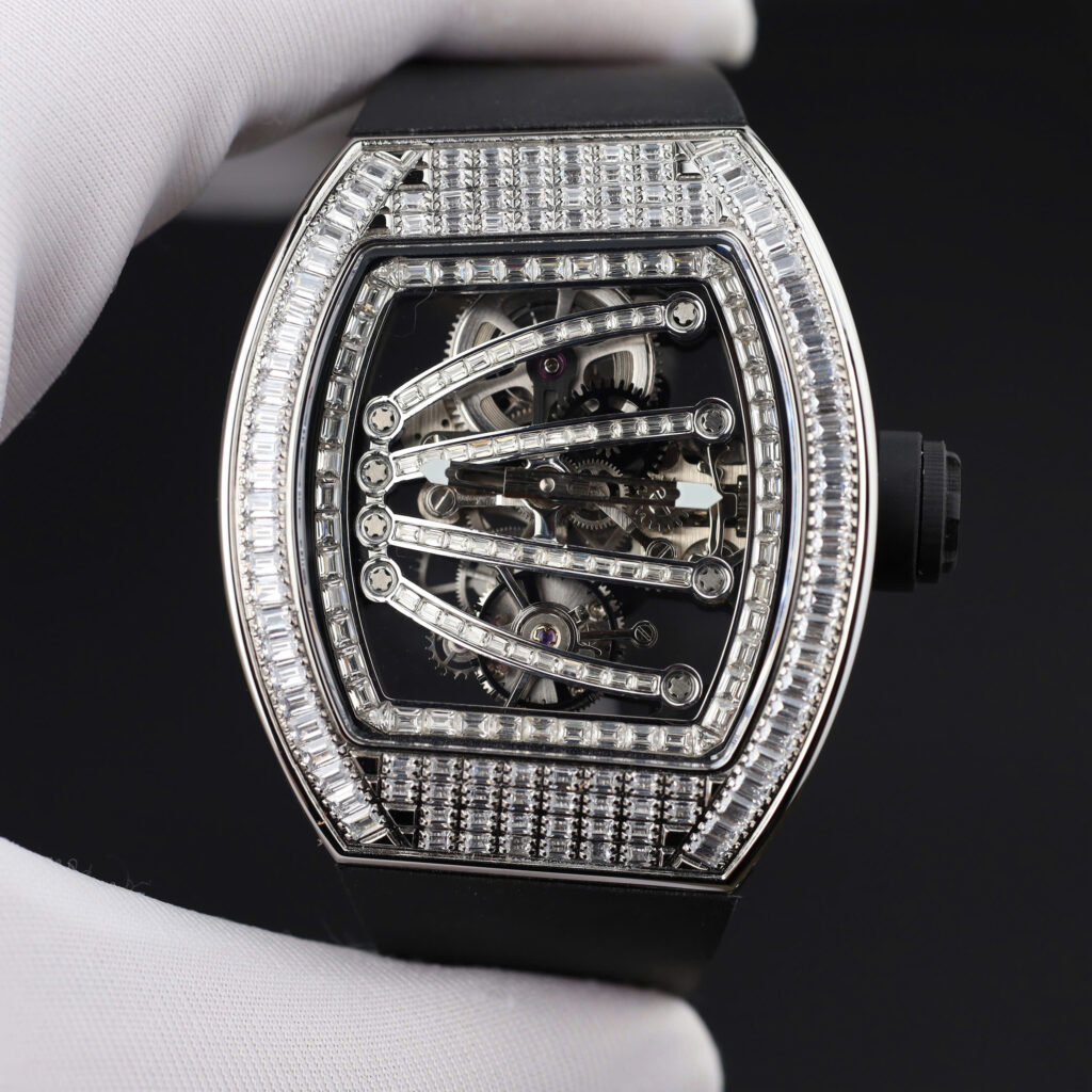 Đồng hồ Richard Mille RM59-01 Replica 11 máy tourbillon dây cao su 51x43mm (2)