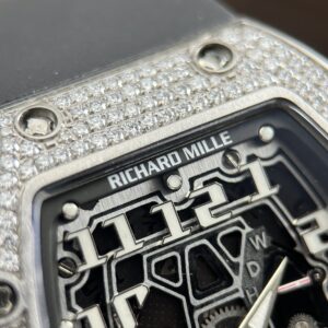 Đồng hồ Richard Mille RM67-01 Rep 11 vỏ đính full moissanite dây cao su 38.7×47 (1)