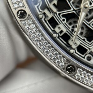 Đồng hồ Richard Mille RM67-01 Rep 11 vỏ đính full moissanite dây cao su 38.7×47 (1)