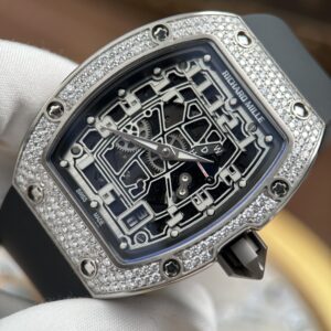 Đồng hồ Richard Mille RM67-01 Rep 11 vỏ đính full moissanite dây cao su 38.7×47 (1)