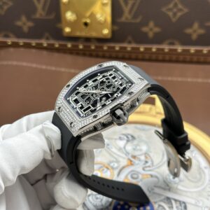 Đồng hồ Richard Mille RM67-01 Rep 11 vỏ đính full moissanite dây cao su 38.7×47 (1)