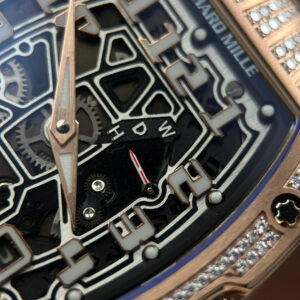 Đồng hồ Richard Mille RM67-01 Rep cao cấp vỏ mạ vàng hồng đính full moissanite 38.7×47 (2)