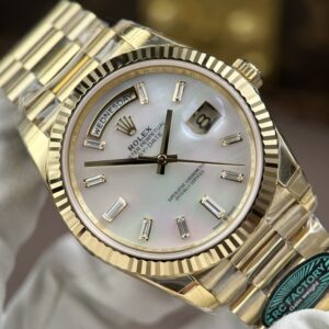 Đồng hồ Rolex Day-Date Rep 11 mặt MOP vỏ mạ vàng máy calibre 3255 xưởng RC 40mm (2)