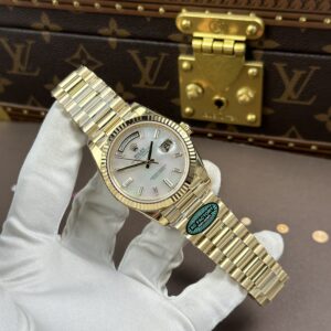 Đồng hồ Rolex Day-Date Rep 11 mặt MOP vỏ mạ vàng máy calibre 3255 xưởng RC 40mm (2)