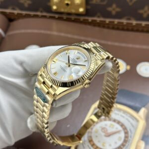 Đồng hồ Rolex Day-Date Rep 11 mặt số màu bạc trọng lượng nặng 212 gram nhà máy RC 40mm (1)