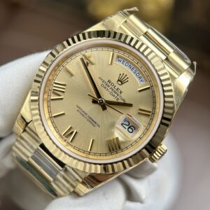 Đồng hồ Rolex Day-Date Rep cao cấp mặt vàng champagne nặng 212 gram bộ máy calibre 3255 xưởng RC 40mm (2)