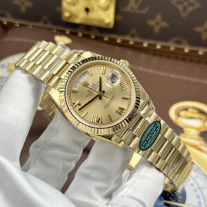 Đồng hồ Rolex Day-Date Rep cao cấp mặt vàng champagne nặng 212 gram bộ máy calibre 3255 xưởng RC 40mm (2)
