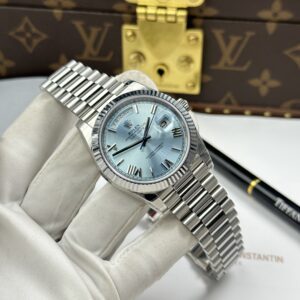 Đồng hồ Rolex Day-Date Rep cao cấp mặt xanh băng cọc số la mã máy calibre 3255 xưởng RC 40mm (2)
