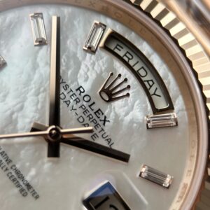 Đồng hồ Rolex Day-Date Replica 11 mặt MOP vỏ mạ vàng hồng máy calibre 3255 xưởng RC 40mm (2)