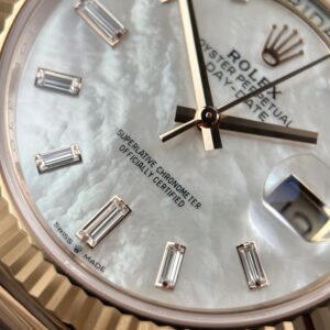 Đồng hồ Rolex Day-Date Replica 11 mặt MOP vỏ mạ vàng hồng máy calibre 3255 xưởng RC 40mm (2)