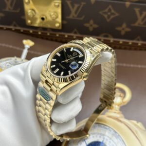 Đồng hồ Rolex Day-Date Replica 11 mặt đen nặng 212 gram bộ máy calibre 3255 xưởng RC 40mm (9)