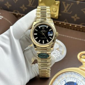 Đồng hồ Rolex Day-Date Replica 11 mặt đen nặng 212 gram bộ máy calibre 3255 xưởng RC 40mm (9)