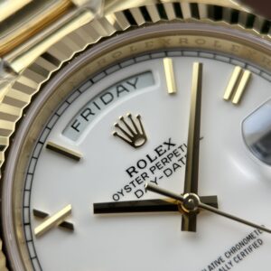 Đồng hồ Rolex Day-Date Replica 11 mặt số màu trắng trọng lượng nặng 212 gram nhà máy RC 40mm (2)