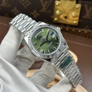 Đồng hồ Rolex Day-Date Replica 11 mặt xanh lá cây nặng 212 gram bộ máy calibre 3255 xưởng RC 40mm (1)