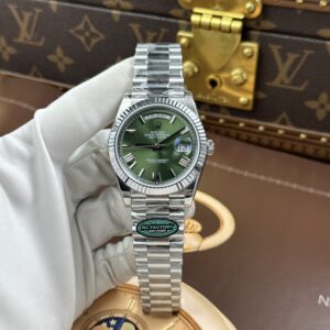 Đồng hồ Rolex Day-Date Replica 11 mặt xanh lá cây nặng 212 gram bộ máy calibre 3255 xưởng RC 40mm (1)