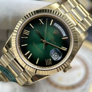 Đồng hồ Rolex Day-Date Replica 11 mặt xanh lá ombre trọng lượng nặng 212 gram nhà máy RC 40mm (1)