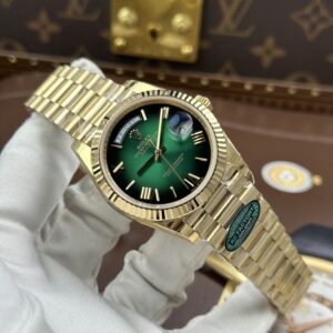 Đồng hồ Rolex Day-Date Replica 11 mặt xanh lá ombre trọng lượng nặng 212 gram nhà máy RC 40mm (1)