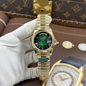 Đồng hồ Rolex Day-Date Replica 11 mặt xanh lá ombre trọng lượng nặng 212 gram nhà máy RC 40mm (1)