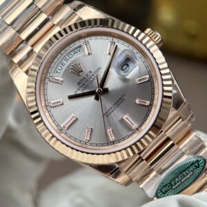 Đồng hồ Rolex Day-Date Replica cao cấp mặt bạc nặng 212 gram bộ máy calibre 3255 xưởng RC 40mm (2)