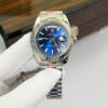 Đồng hồ Rolex Day-Date nam mặt xanh blue cọc số dạ quang fake cao cấp 40mm